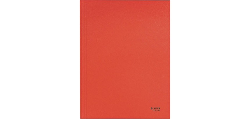 Leitz Recycle chemise à rabats, en carton, ft A4, rouge