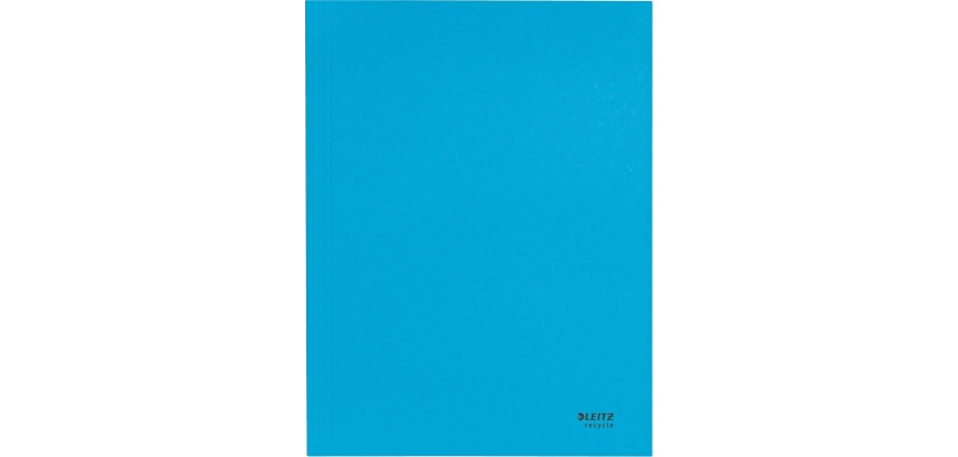 Leitz Recycle chemise à rabats, en carton, ft A4, bleu