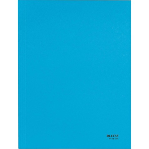 Leitz Recycle chemise à rabats, en carton, ft A4, bleu