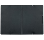 Meitz Recycle elasticated file without flaps, cardboard, A4 size, black