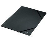 Meitz Recycle elasticated file without flaps, cardboard, A4 size, black