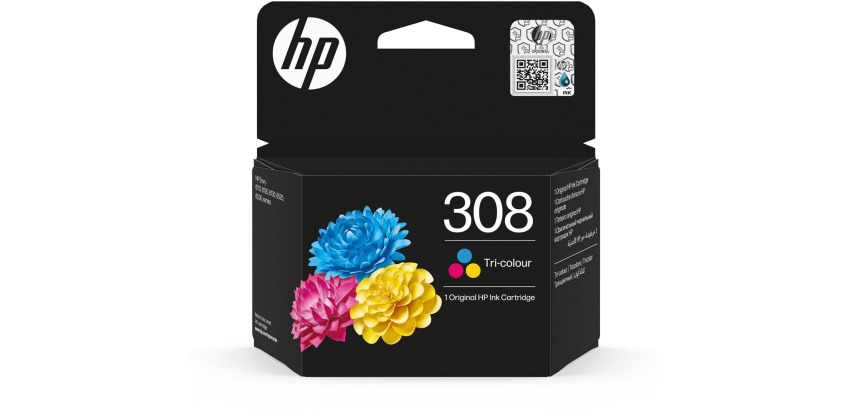 HP 308 ink cartridge, 120 pages, OEM 7FP20UE, 3 colors