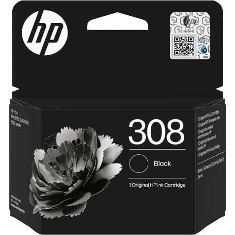 HP cartouche d'encre 308, 160 pages, OEM 7FP21UE, noir
