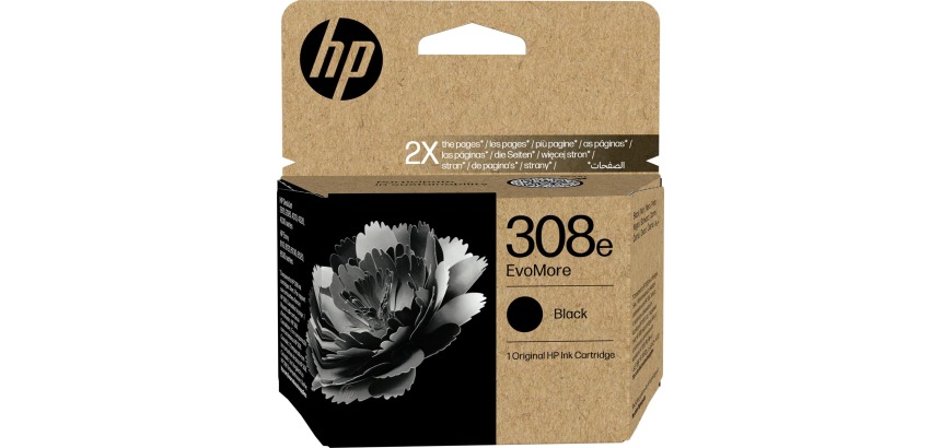 HP inktcartridge 308e, 320 pagina's, OEM 7FP22UE, zwart