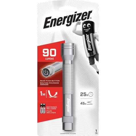 Energizer torche Metal LED 2AA, 2 piles AA inclus, sous blister