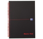 Notitieboek Oxford Black n' Red A5 70v ruit 5mm