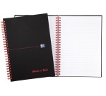 Oxford BLACK N' RED plastic spiral notebook, 140 pages size A5, lined
