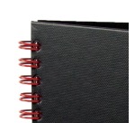 Spiraalblok Oxford Black n' Red A4 lijn 140 pagina's 80gr