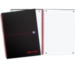 Spiraalblok Oxford Black n' Red A4 lijn 140 pagina's 80gr