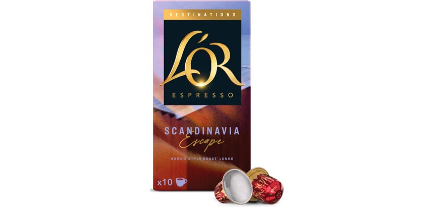 Douwe Egberts L'Or Destinations coffee capsules, Scandinavia, pack of 10 pieces