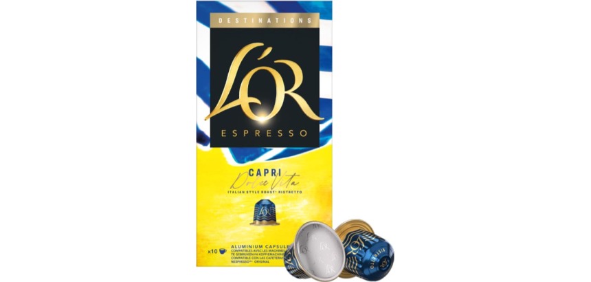 Douwe Egberts L'Or Destinations coffee capsules, Capri, pack of 10 pieces