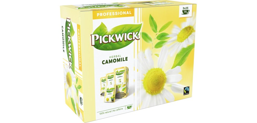 Pickwick thee, kamille , fairtrade, pak van 25 zakjes