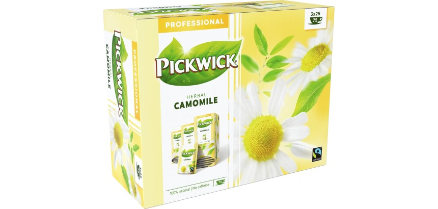 Pickwick thé, camomille , fairtrade, paquet de 25 sachets