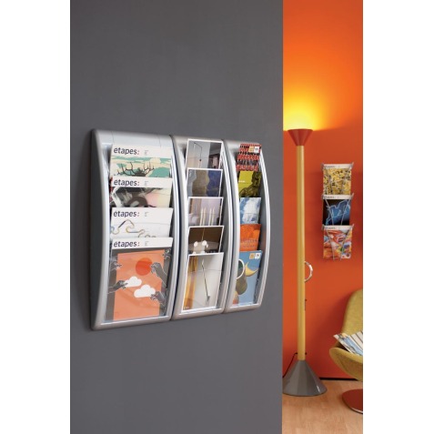 Paperflow présentoir de documents mural argent