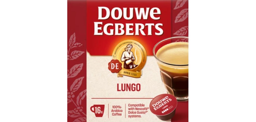 Douwe Egberts Dolce Gusto dosettes de café Lungo, paquet de 16 pièces