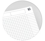 Oxford Office Essentials spiraalschrift, 180 bladzijden, ft 17,6 × 25 cm (B5), 90 vel, geruit 5 mm, geass