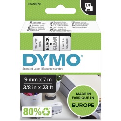 EN_DYMO RUBAN D1 9MM NO/TRANSP