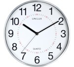 Unilux Aria Wall Clock Ø28.5cm Silver Gray/White