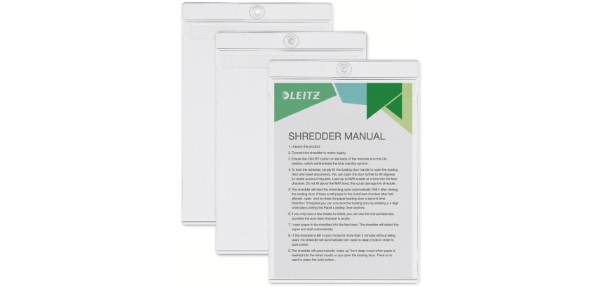 Leitz Premium U Model Pocket A5 PVC 0.20mm with Transparent Eyelet 50 Pieces