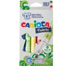 Carioca feutre textile Fabric, boîte de 6 pièces en couleurs assorties