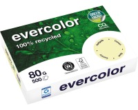 Clairefontaine Evercolor, gekleurd gerecycleerd papier, A4, 80 g, 500 vel, geel