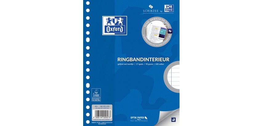 Interieur Oxford A5 17-gaats lijn 100vel