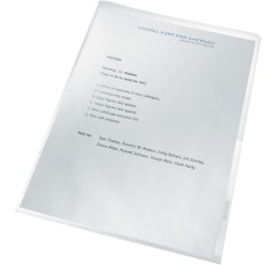 Leitz Recycle pochette coin, ft A4, PP recyclé de 140 micron, transparent, boîte de 25 pièces