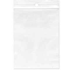 Sachette à sceller, ft 160 x 250 mm, 50 microns, avec oeillet, boîte de 1000 pièces