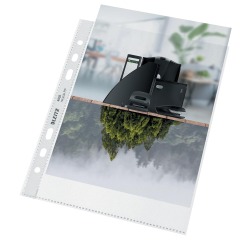 Leitz Recycle pochette perforée, ft A5, 100 microns, grainée, boîte de 25 pièces