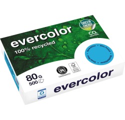 Clairefontaine Evercolor, papier couleur recyclé, A4, 80g, 500 feuilles, bleu foncé