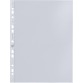 Oxford pochette perforée, A4, en PP clair, 11 trous, 50 microns, paquet de 100 pièces