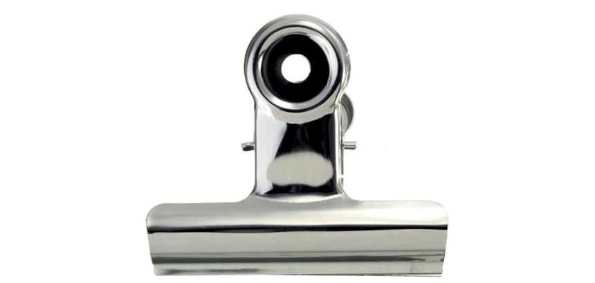 LPC clip bulldog 38 mm, argent, boîte de 10 pièces