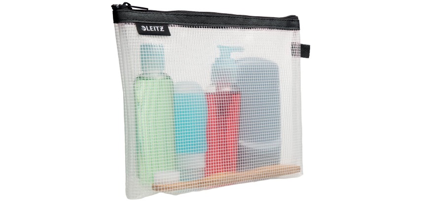 Kosmetiktasche WOW Traveller, transparent/rosa