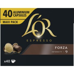 Douwe Egberts L'Or Intensity capsules de café, Forza, paquet de 40 pièces