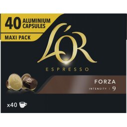 Douwe Egberts capsules de café L'Or, Intensity 9, Forza, paquet de 40 capsules