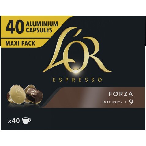 Douwe Egberts capsules de café L'Or, Intensity 9, Forza, paquet de 40 capsules