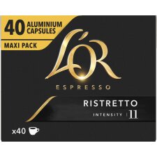 Douwe Egberts L'Or Intensity capsules de café, Ristretto, paquet de 40 pièces