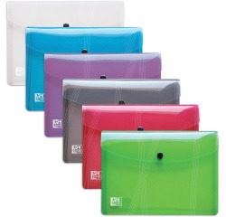 Storage pouches with press stud Oxford Hawaii 18 x 25.5 cm assorted colors