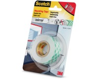 Scotch doppelseitiges Klebeband für Spiegel, 19 mm x 1,5 m, im Blisterpack