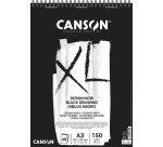 Canson bloc de dessin XL 150g/m² ft A3, 40 feuilles, noir