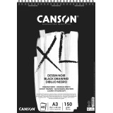 Canson bloc de dessin XL 150g/m² ft A3, 40 feuilles, noir