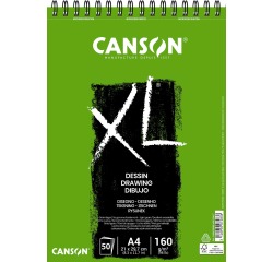 Bloc à dessin Canson XL Dessin A4 160g spirale 50 feuilles