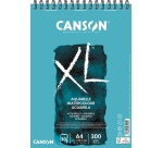 Bloc aquarelle Canson XL A4 30 feuilles 300g spirale blanc