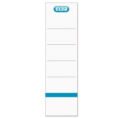 Rugetiket Elba breed 59x190mm zelfklevend wit/blauw 10 stuks