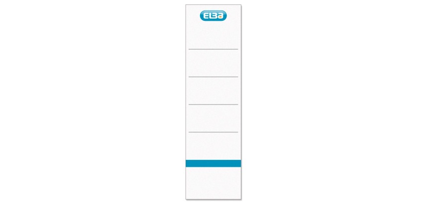 Elba Large 59x190mm adhesive spine label white/blue 10 pieces