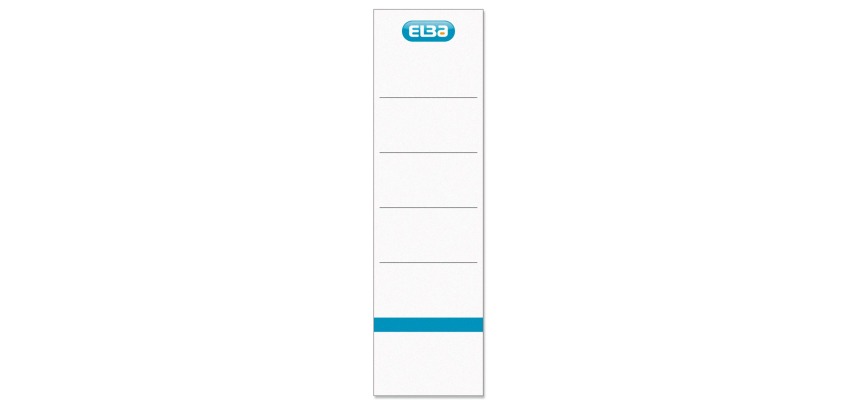Etiquette dorsale Elba Rado Large 54x190mm à insérer blanc 10 pièces