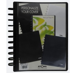 Carpeta de fundas removibles ATOMA en polipropileno opaco, personalizables A4, 100 fundas - 200 visualizaciones