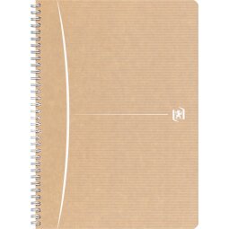 Oxford Touareg cahier à reliure spirale, 180 pages ft A4, quadrillé 5 mm, blanc