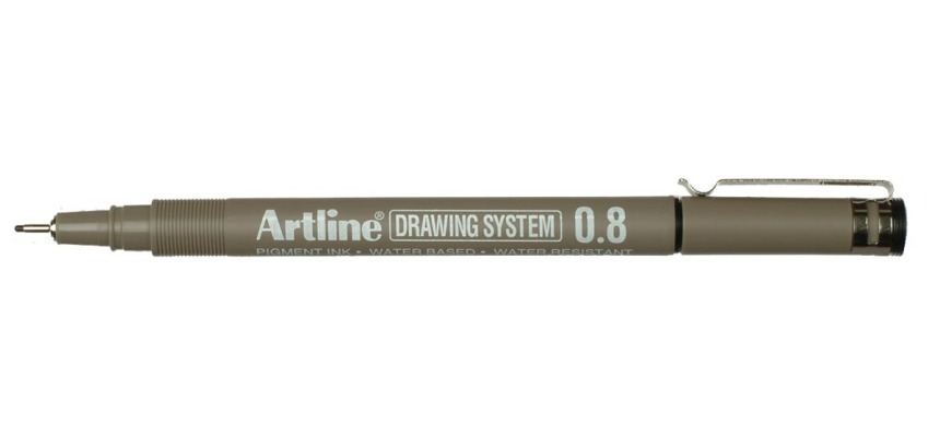 Fineliner Artline technisch 0.8mm zwart