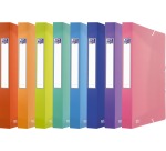 Oxford Urban boîte de classement en PP, format 24 x 32 cm, dos de 4 cm, couleurs assorties transparents